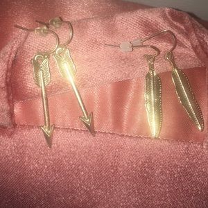 Arrow and Feather Earrings